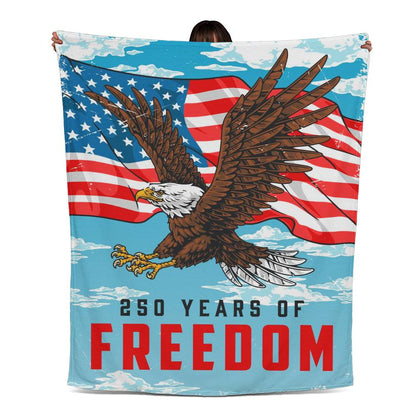 250 Years of Freedom Jersey Fleece Blanket 50" x 60"