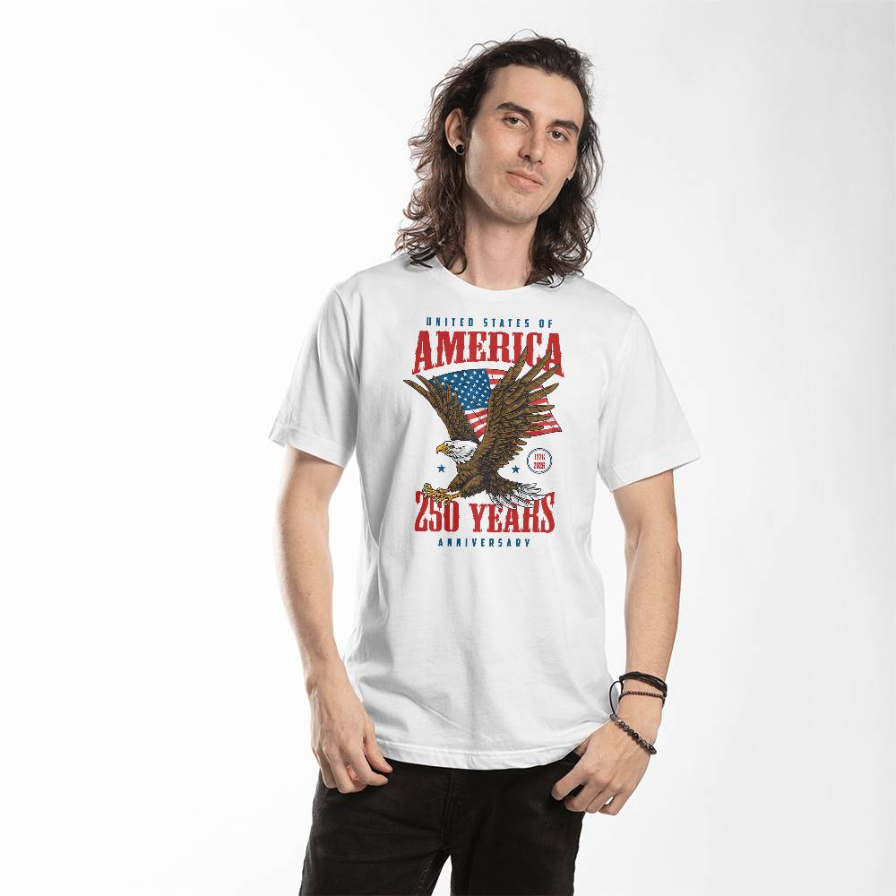 250 Years American Anniversary 1776-2026 USA Flag Patriotic T-Shirt