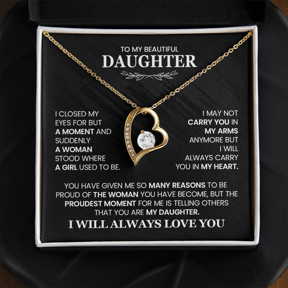 Custom Daddy to Daughter Necklace – I will always love you
