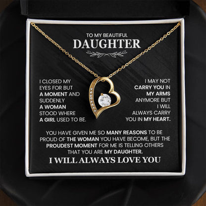 Custom Daddy to Daughter Necklace – I will always love you