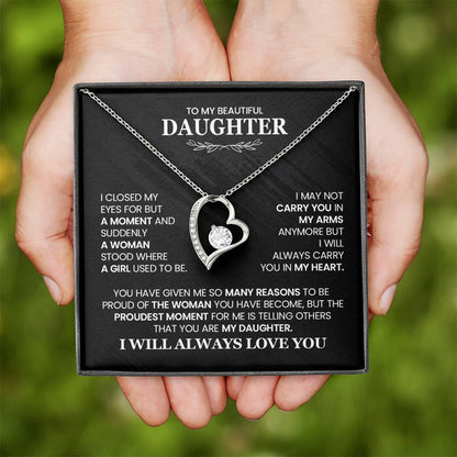 Custom Daddy to Daughter Necklace – I will always love you