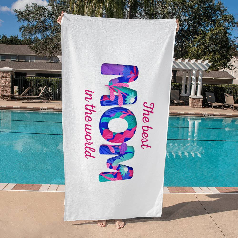 Beach Towel-The Best Mom In The World - YERTIZZ.COM