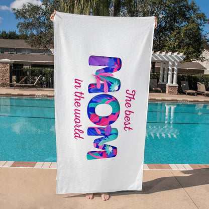Beach Towel-The Best Mom In The World - YERTIZZ.COM