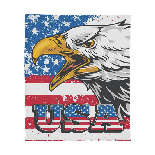 USA Independence Day 4th of July Jersey Fleece Blanket 50" x 60"