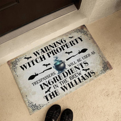 Personalized Witch Halloween Tote Bag | If the Broom Fits Fly It Canvas Tote | Custom Name Witch Shopping Bag | Funny Halloween Gift for Witch Lovers