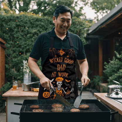 funny halloween apron with name stirring up treats