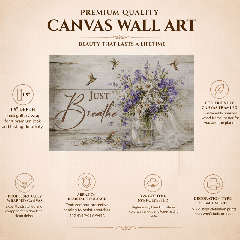 Just Remember Butterfly Canvas Wall Art – Sympathy Memorial Gift for Loss of Loved One