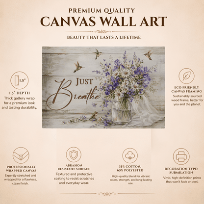 Just Remember Butterfly Canvas Wall Art – Sympathy Memorial Gift for Loss of Loved One