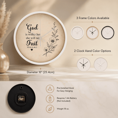 Farmhouse Christian wall clock