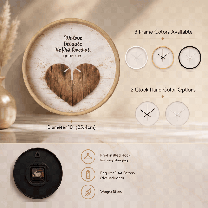 Christian scripture wall clock