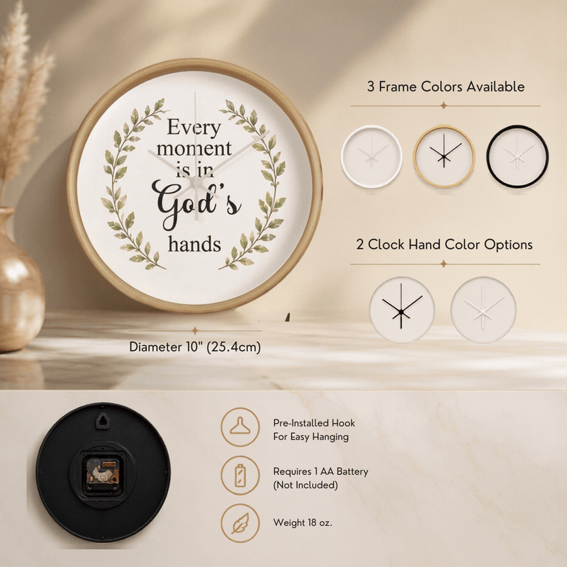 Christian inspirational wall clock