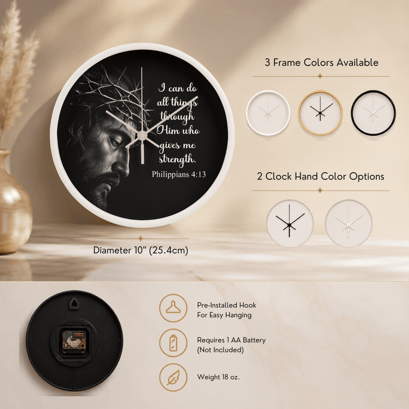 Faith-based wall clock