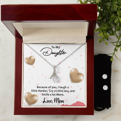 heartfelt mom to daughter jewelry with message
