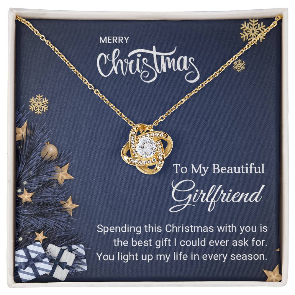 jewelry gift for girlfriend with christmas message card
