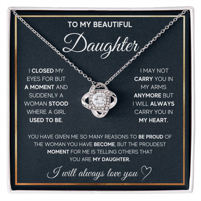 love knot necklace for daughter
