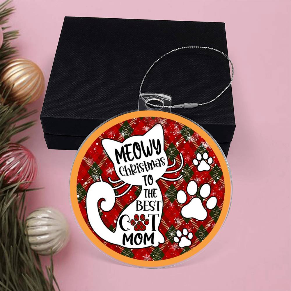 meowy christmas cat paw ornament holiday keepsake