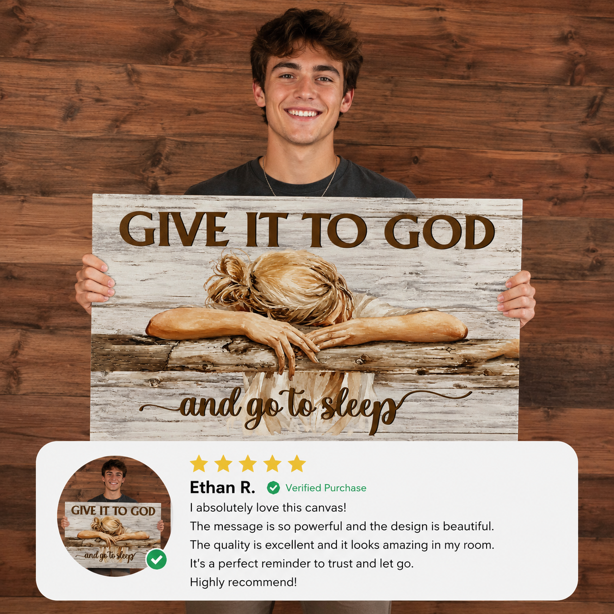 Inspirational religious canvas print