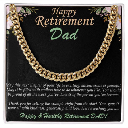 Cuban Linked Chain, Jewelry, Gift. Retirement, Dad