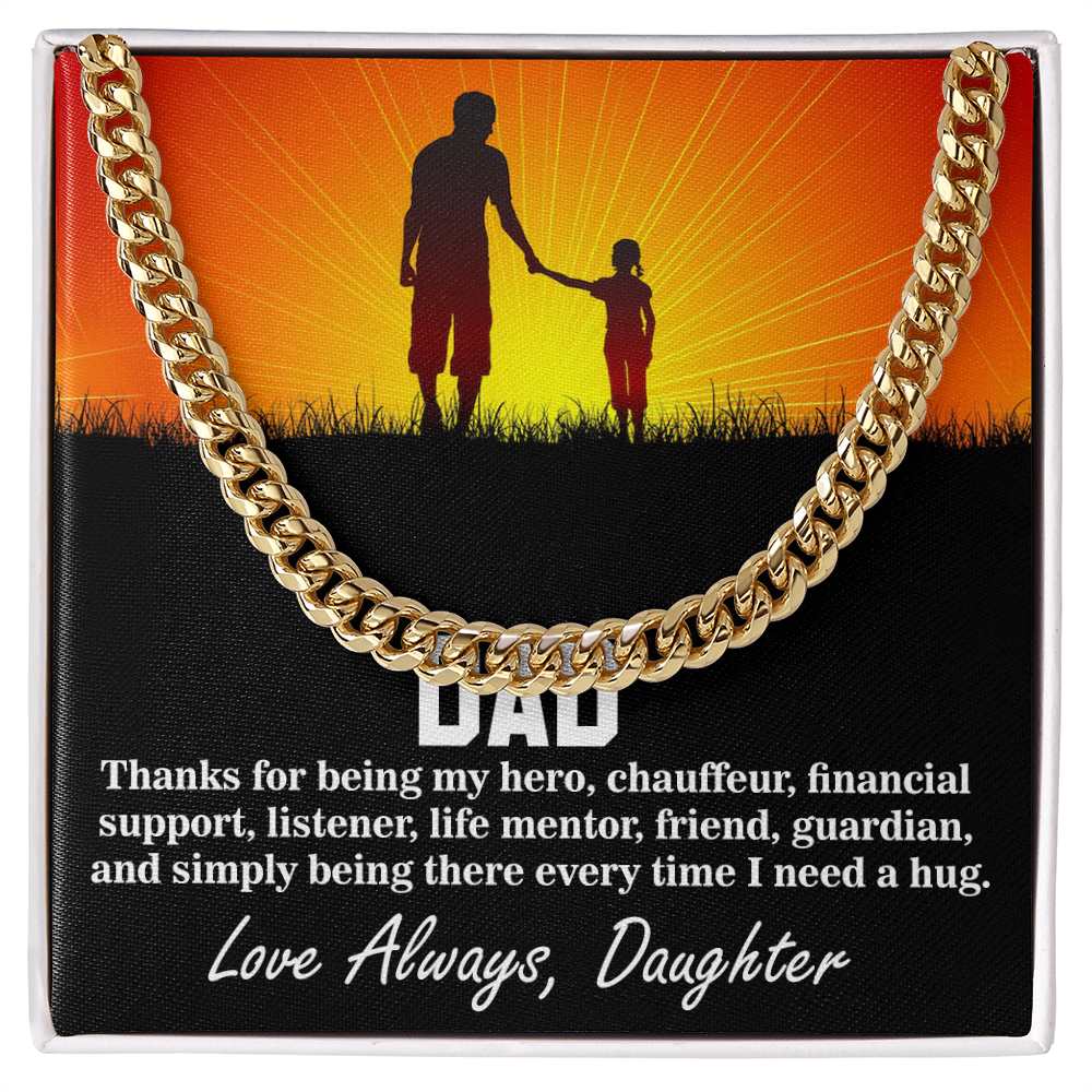 Cuban Linked Chain, Gift, Jewelry, Gift, Hero, Father, Dad