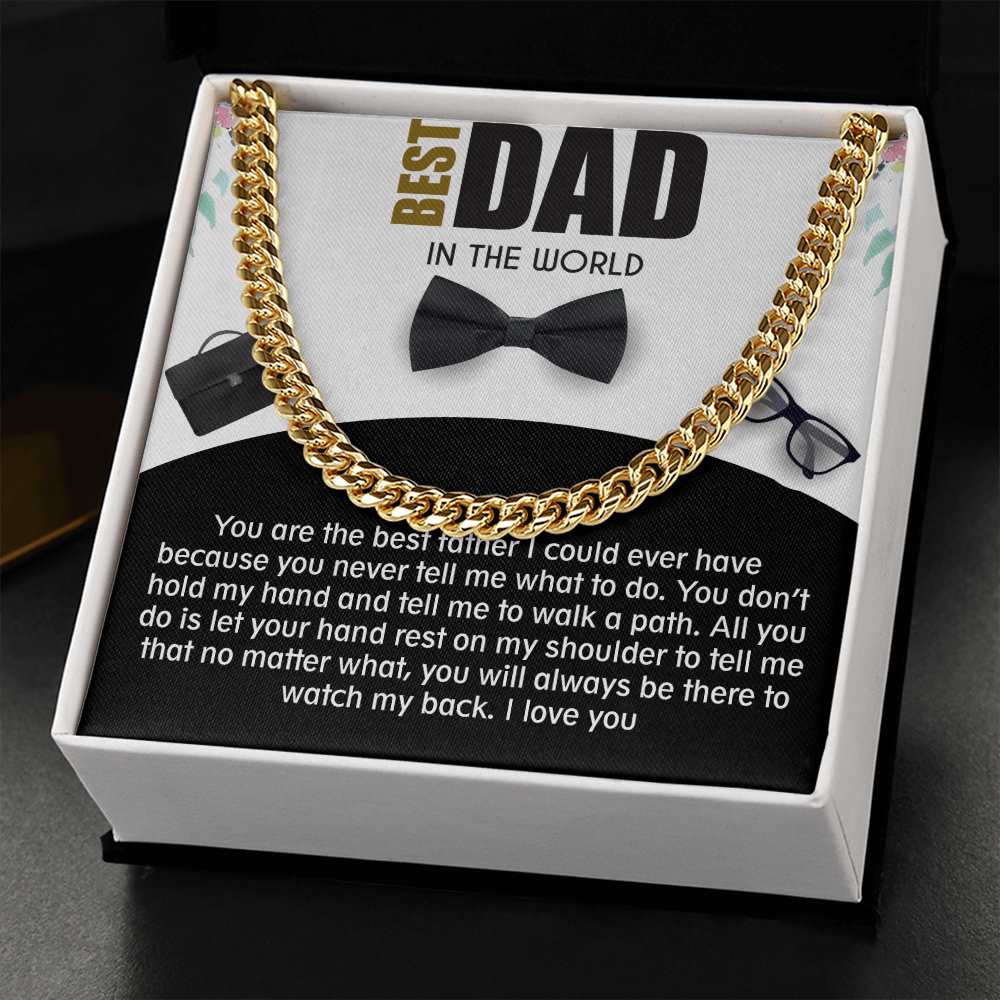 Cuban Linked Chain, Jewelry, Gift, Best Dad, Father's Day, Fathers Day, Father