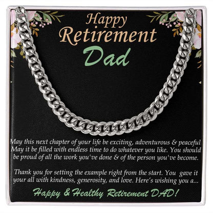 Cuban Linked Chain, Jewelry, Gift. Retirement, Dad