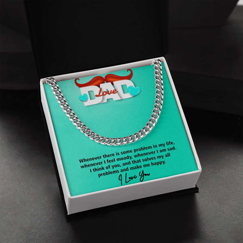Cuban Linked Chain, Jewelry, Love Dad, Dad,