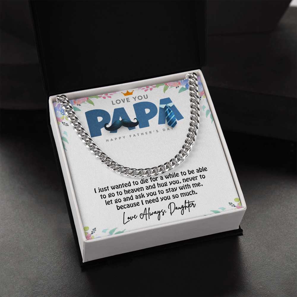 Cuban Linked Chain, Gift, Jewelry, Gift, Father's Day, Fathers Day, Papa, Dad, Father, To Dad