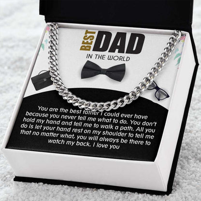 Cuban Linked Chain, Jewelry, Gift, Best Dad, Father's Day, Fathers Day, Father