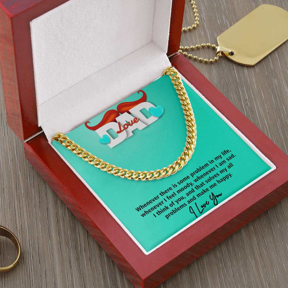 Cuban Linked Chain, Jewelry, Love Dad, Dad,