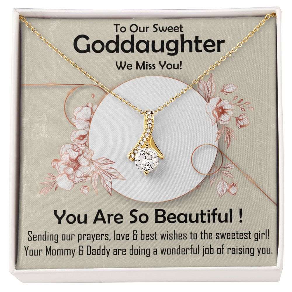 Alluring Beauty Necklace, Jewelry Gift, Godddaughter, Sorry, Miss You