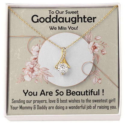 Alluring Beauty Necklace, Jewelry Gift, Godddaughter, Sorry, Miss You