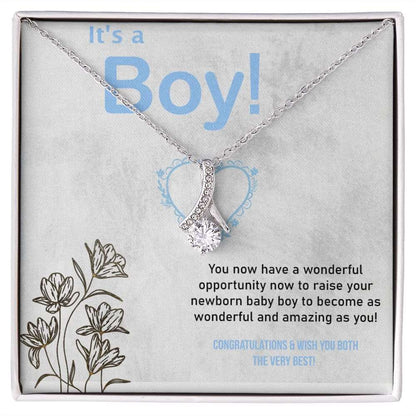 Alluring Beauty Necklace, Jewelry Gift, It's a Boy