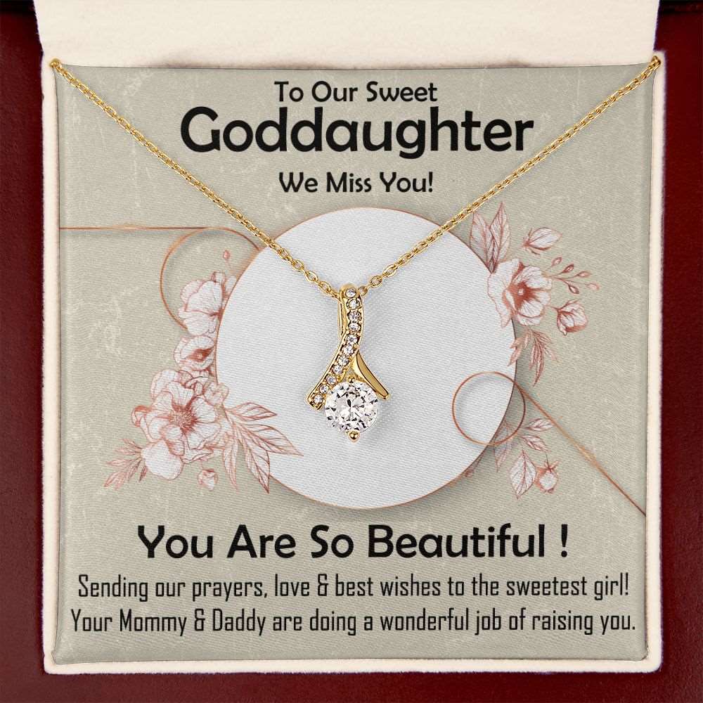 Alluring Beauty Necklace, Jewelry Gift, Godddaughter, Sorry, Miss You
