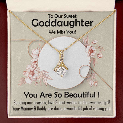 Alluring Beauty Necklace, Jewelry Gift, Godddaughter, Sorry, Miss You