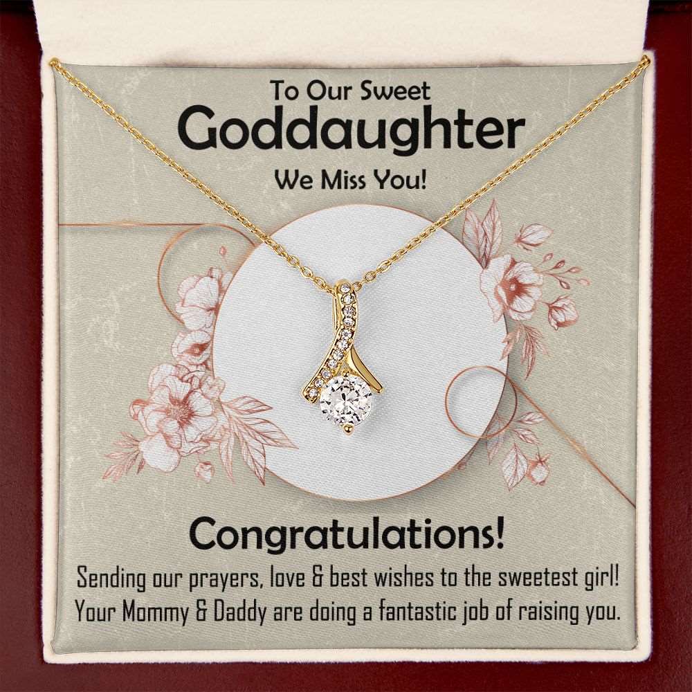 Alluring Beauty Necklace, Jewelry Gift, Godddaughter, Sorry, Miss You, Congratulations