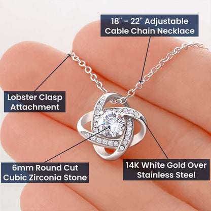 Christmas, Dear Best Friend, I Love You, Love Knot Necklace, Jewelry Gift