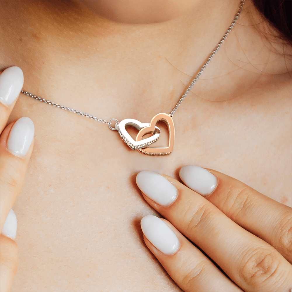 Christmas, To My Beautiful Wife, First Christmas, New Home, Interlocking Hearts Necklace, Jewelry Gift