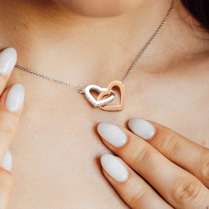 Christmas, To My Beautiful Wife, First Christmas, New Home, Interlocking Hearts Necklace, Jewelry Gift