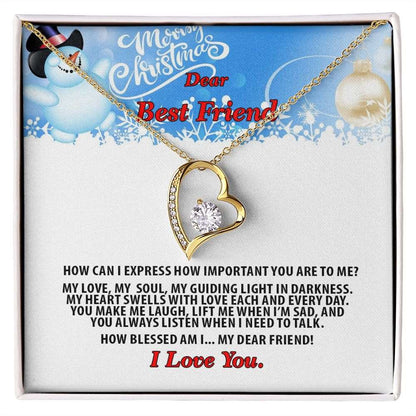 Christmas, Dear Best Friend, I Love You, Forever Love Necklace, Jewelry, Gift