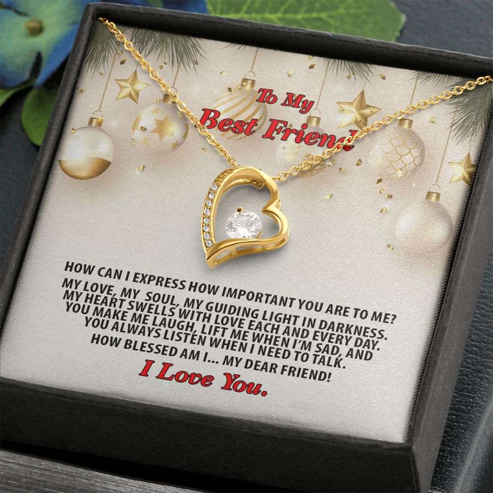 Christmas, Best Friend, I Love You, Forever Love Necklace, Jewelry, Gift