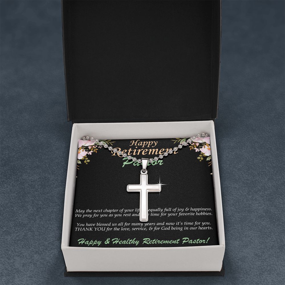 Stainless Cross Necklace, Retirement, Pasto