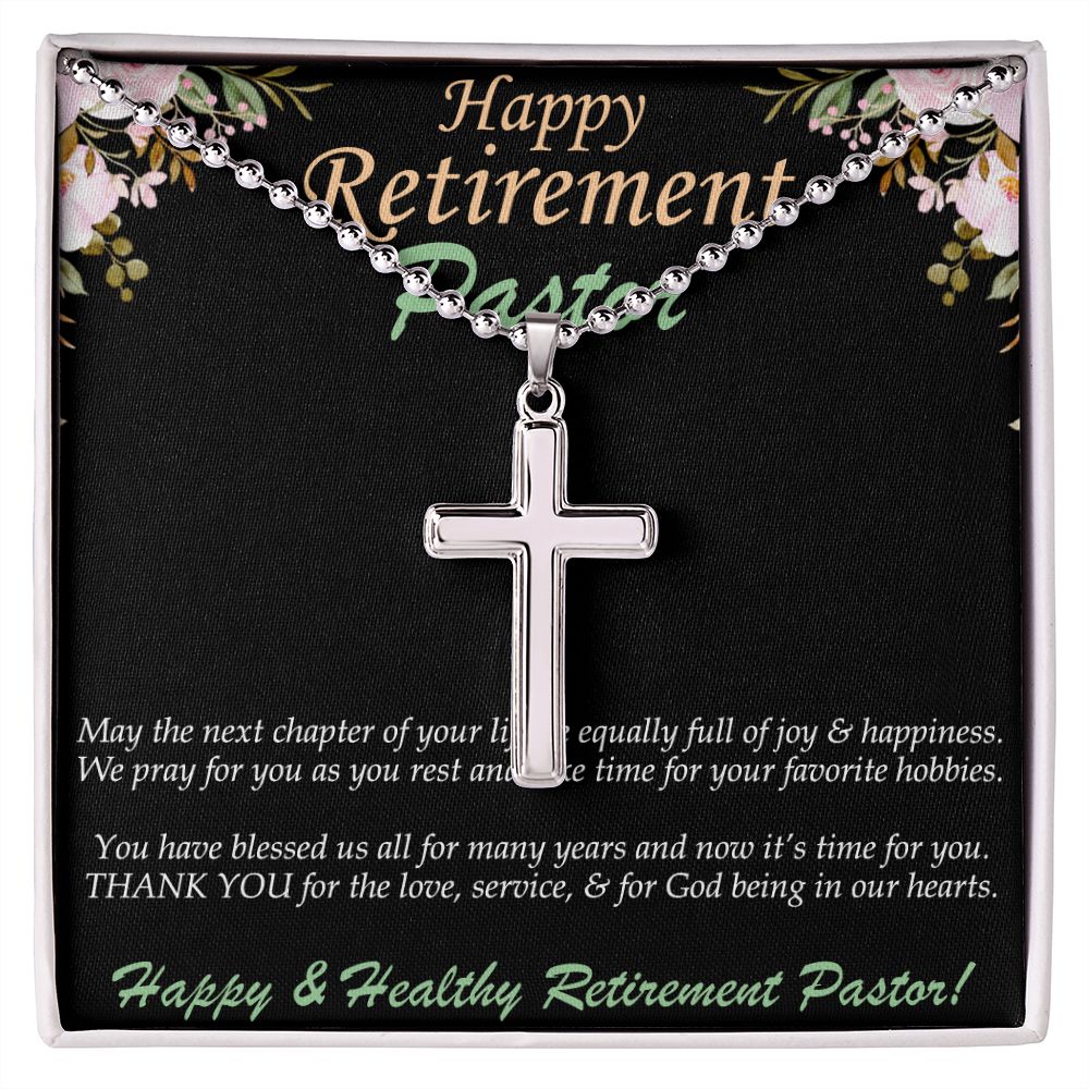 Stainless Cross Necklace, Retirement, Pasto