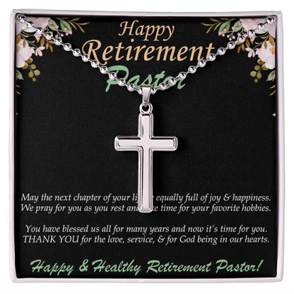 Stainless Cross Necklace, Retirement, Pasto