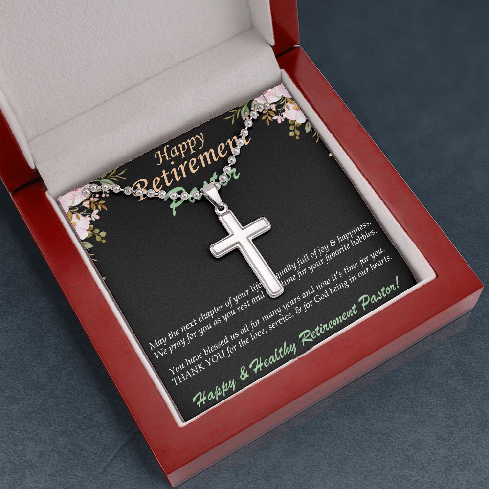 Stainless Cross Necklace, Retirement, Pasto