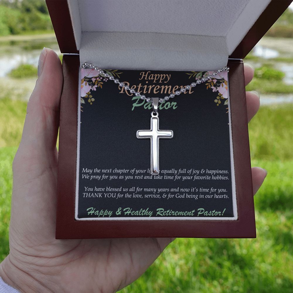 Stainless Cross Necklace, Retirement, Pasto