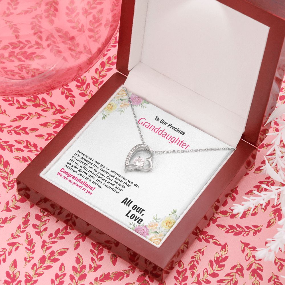 To Our Precious Granddaughter-All Our Love, Forever Love Necklace, Jewelry Gift - YERTIZZ.COM