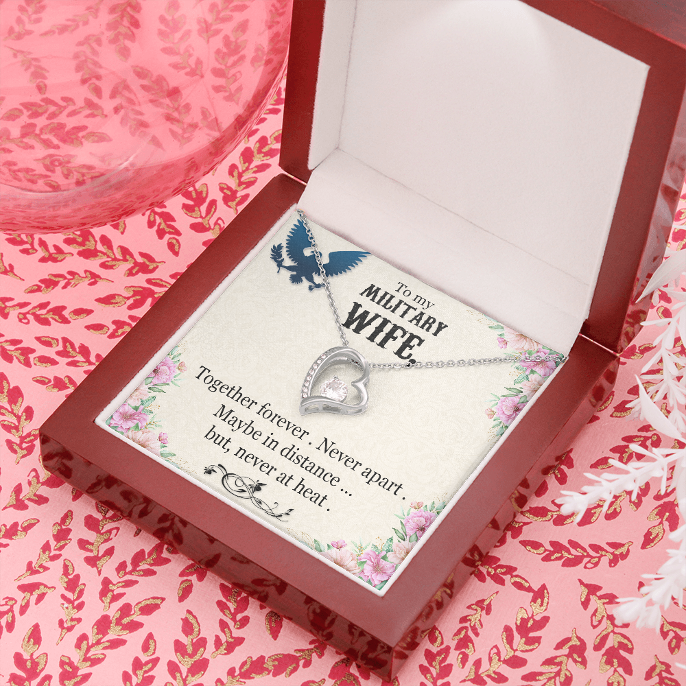 To My Military Wife, Jewelry Gift, Forever Love Necklace - YERTIZZ.COM