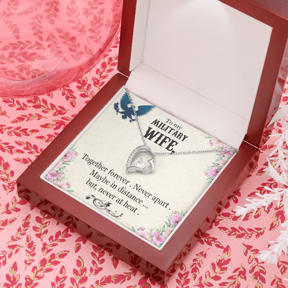 To My Military Wife, Jewelry Gift, Forever Love Necklace - YERTIZZ.COM