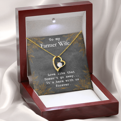 To My Farmer Wife, Forever Love Necklace, Jewelry Gift - YERTIZZ.COM