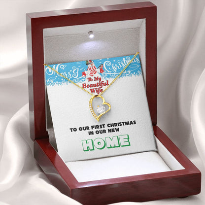Christmas, To My Beautiful Wife, First Christmas, New Home, Forever Love Necklace, Jewelry, Gift - YERTIZZ.COM